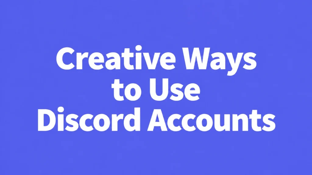 Creative ways to use Discord accounts guide by Primingo on a blue-violet background.