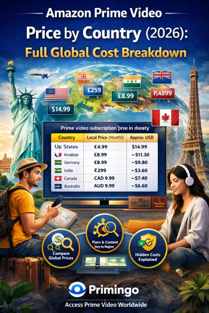 Amazon Prime Video Price by Country (2026) – Full Global Cost Breakdown