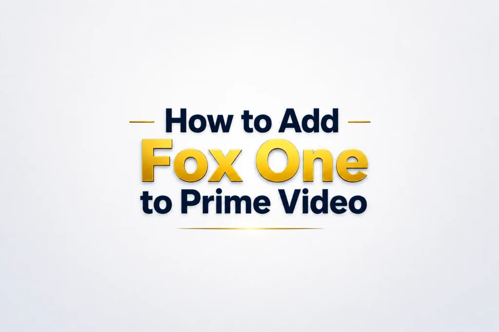 How to Add Fox One to Prime Video (Step by Step, and What It Costs)